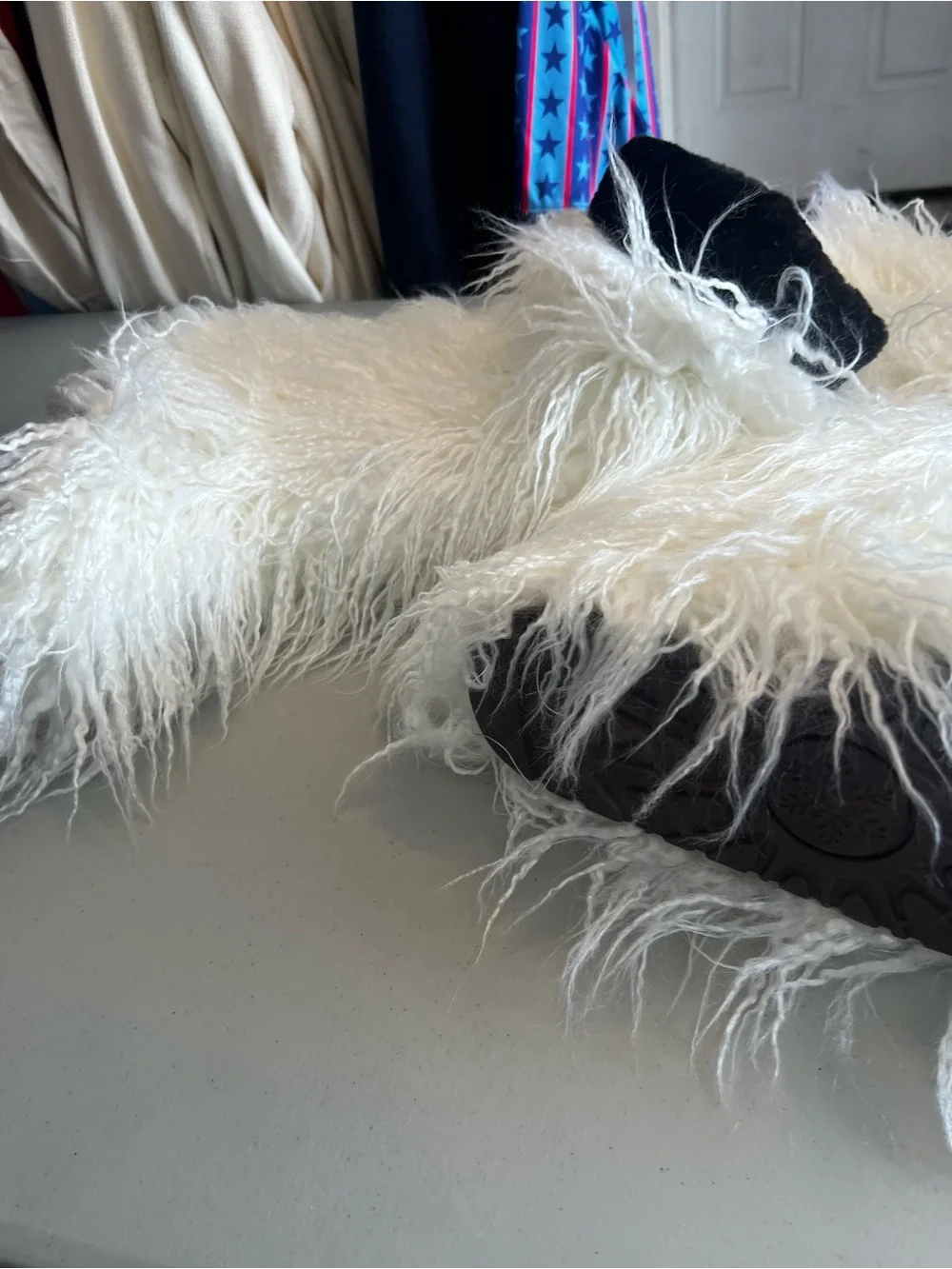 Cream Faux Fur Throw Pillow Cover - Premium Home Accent